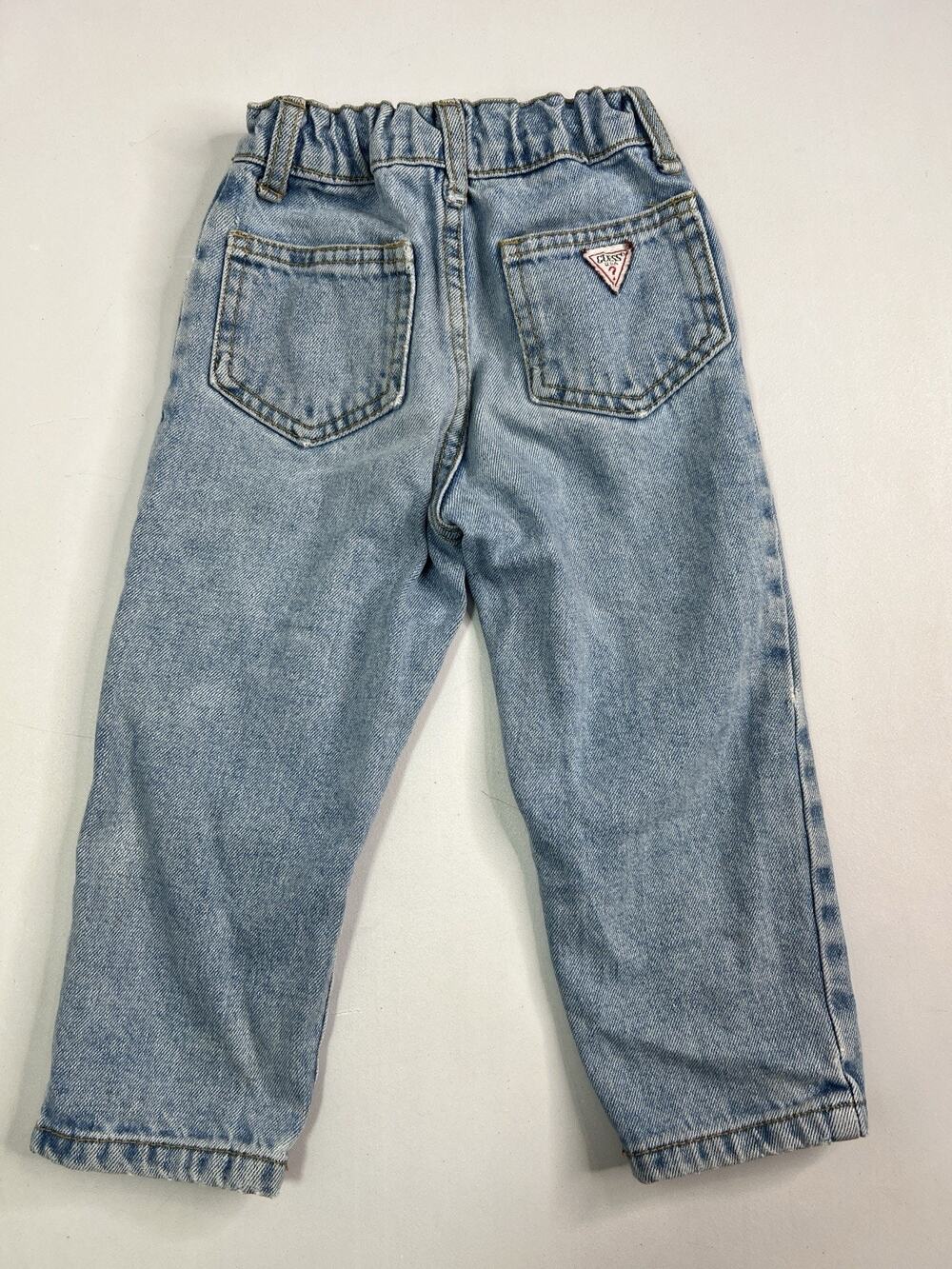 Vintage 90s Guess Blue Denim 90s Jeans Straight Leg Size 2 Year Made In USA